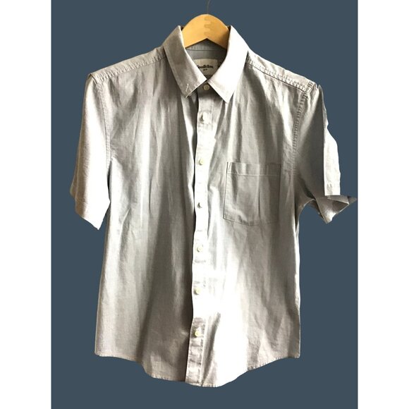 GOODIELLOW- BLUE SOLID PATTERN STANDARD FIT MENS SHIRT SIZE MEDIUM - Picture 1 of 6